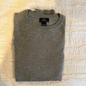 Mens Brooks Brothers "346" crewneck cotton pullover sweater gray XL